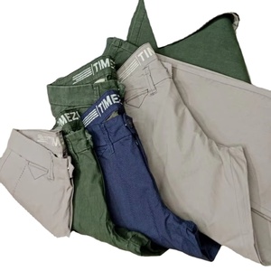 Pantalones ajustados informales para hombre, pantalones ligeros de algodón 100%, pantalones de traje Formal de negocios con parte delantera plana de cintura media - Product Image 2