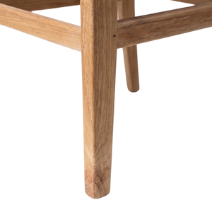 Chaise de salle à manger en teck massif, écologique, durable, avec assise tressée, design minimaliste pour restaurant, hôtel, maison, salon, salle à manger - Product Image 4