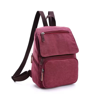 Mochilas de Lona Pequeñas al Estilo Universitario Personalizadas al por Mayor para Mujer con Cierre - Product Image 3