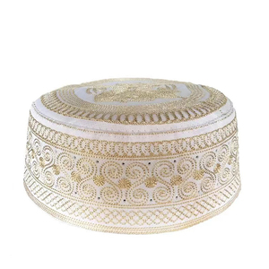 Gorro de Oración Musulmán Étnico Bordado para Hombre, Algodón Satinado Elástico y Transpirable, Venta al Por Mayor - Product Image 2