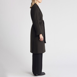 Nouvelle Trench-Coat Long en Laine pour Femme, Col Revers, Ceinturé, Couleur Unie, Manteau d'Hiver Chaud, Vêtement d'Extérieur pour Dames - Product Image 2