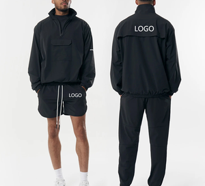 Conjunto de 2 Piezas de Pantalones Deportivos Personalizados de Invierno con Cierre, Transpirables, Ligeros, de Talla Grande, con Ribete y Puños Elásticos, Unisex - Product Image 5