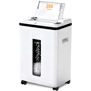Trituradora de Papel Comercial de Alimentación Automática de 200 Hojas, 40 Minutos de Funcionamiento Continuo, Alta Resistencia, Seguridad Ultra P5, para Uso Doméstico - Product Image 1