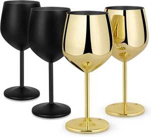 Direct Factory Sale Gold Plated Stainless Steel Modern Short Stem Sustainable 301-400ml Capacity <b>Goblet</b> for <b>Wine</b> Mocktails - Product Image 1