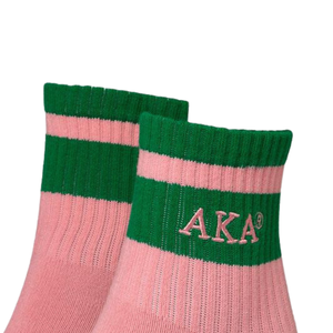 Calcetines Tobilleros AKA Rosa con Verde, Mezcla de Algodón Premium, Acolchados, Transpirables, Casuales, Deportivos, para Uso Diario - Product Image 2