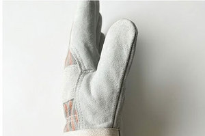 ถุงมือทำงานหนังวัวแท้แบบปรับแต่งได้ ทนทานต่อการเสียดสี ด้านหลังระบายอากาศได้ดี พร้อมแถบผ้าฝ้าย และถุงมือทำสวน - Product Image 6