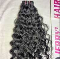 Extensions de cheveux indiens naturels Deep Wave, tissage de cheveux à double trame, 100% cheveux humains vierges, 100g, exportateur