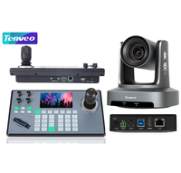 Cámara PTZ para Conferencias 4K con Zoom 20X, Seguimiento por IA + Controlador de Joystick 4D, Solución de Transmisión en Vivo