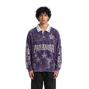 Sweat-shirts Polo en Coton Polaire Vert Forêt Personnalisés avec Motif Étoile Vert Forêt et Impression Vieillie – Style Streetwear - Product Image 5