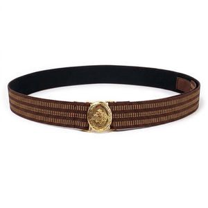 Accessoires uniformes OEM, ceinture dorée de cérémonie, boucle plaquée or, ceinture de cérémonie de qualité supérieure, fabriquée à la main - Product Image 1