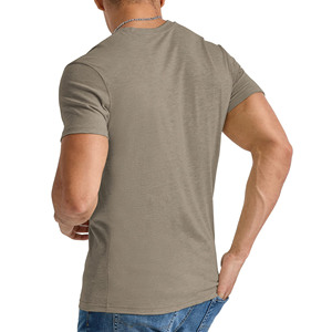 Camiseta de Hombre de Algodón Pima Lisa de Alta Calidad, Ajustada, con Logotipo Personalizado por Sublimación, Tallas Grandes, Venta Caliente - Product Image 5
