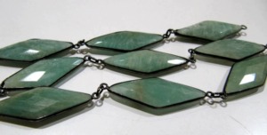 Amazonita Natural con Corte Marquise de Lujo, Tamaño 14x34mm, Cadena Conectora Briolette Cortada con Láser - Product Image 2