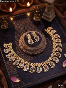New Ad High Quality IGI Certified Stainless Steel <b>Gold</b> Plated Flower Design Wedding <b>Jewelry</b> Women's Classic Style Necklace <b>Set</b> - Product Image 5