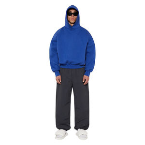 Sudadera con Capucha Negra para Hombre, con Cierre, Logotipo Bordado, Patrón de Puntos, Felpa Francesa de Algodón, Estilo Casual para Otoño, Corte Regular - Product Image 6
