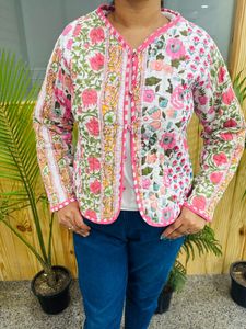 Nouvelle veste matelassée en coton pour femme, style bohème imprimé, vestes matelassées faites à la main, cadeaux, veste à boutons pour femme - Product Image 4