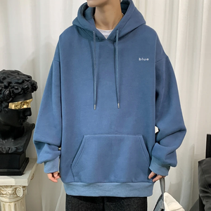 Men's New Fashion Winter Pullover Heavy Weight <b>Thick</b> <b>Fleece</b> Oversized Solid Hoodies Custom Logo Printing Plain Dyed Stonewashed - Product Image 3