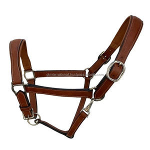 Équipement de cheval en cuir de vache 100% de haute qualité licou de cheval en cuir noir avec matériel en acier inoxydable produit équestre supérieur - Product Image 3