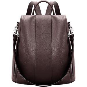 <b>Soft</b> Genuine Goat Leather Backpack Women's Minimal Style Travel School Office Daily Carry Bag - Product Image 3