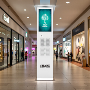 24-Port High-Capacity Shared Power Bank Locker with <strong>Multimedia</strong> Screen QR <strong>Code</strong> Scan Convenient Renting Power Banks Power Station - Product Image 1