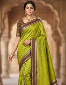 Indian Traditional Ethnic Banarasi Silk <b>Saree</b> with Zari Weaving Work for Wedding Occasion and Festive Function for Women Outfit - Product Image 1