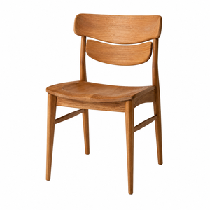 Silla de Comedor Moderna Nórdica de Madera de Teca Sólida con Respaldo Esculpido de Doble Capa |   Silla de Comedor Premium Hecha a Mano para Uso en Hoteles y Hogares - Product Image 1