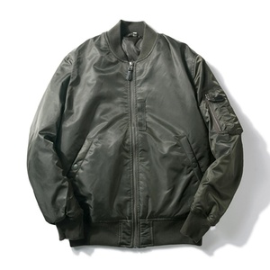 Vestes bomber chaudes de qualité supérieure pour hommes, col rond, manches régulières, coupe-vent, manteau d'hiver durable - Product Image 1
