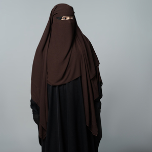 Hiyab Niqab de Color Sólido a la Moda para Mujer, Cubre Rostro Islámico Ligero, Tela Suave, Velo para Uso Diario - Product Image 1