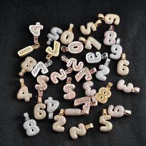 Nuevo Pendiente Retro Europeo y Americano con Números Arábigos del 0 al 9, Incrustado con Circonita, Accesorios para Orejas Estilo Hip Hop, Hipster - Product Image 1