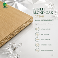 Panneau de bois aggloméré orienté (OSB) mélaminé Jinbase SXT2911 Blond Chêne Soleil 18mm E0 1220x2440mm pour meubles et menuiseries