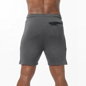 กางเกงกีฬาขาสั้นสีเทาคุณภาพสูงสำหรับผู้ชาย สวมใส่สบาย มีกระเป๋าและเชือกผูกเอว เหมาะสำหรับออกกำลังกายและสวมใส่ลำลอง - Product Image 6