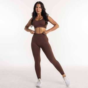 Ensemble de vêtements de sport pour femmes, yoga, fitness, deux pièces, soutien-gorge de sport, leggings, vêtements de sport pour l'entraînement, vêtements de sport pour la salle de sport - Product Image 1