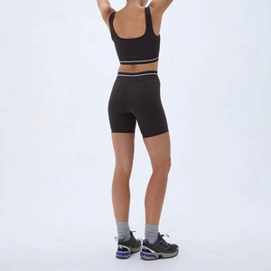 Conjunto Deportivo para Mujer, 2 Piezas, Top y Pantalones Cortos, Ropa Deportiva sin Costuras, Conjunto de Yoga 2024, Servicio de Logotipo Personalizado OEM - Product Image 5