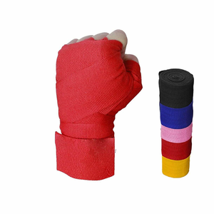 Bandages de boxe personnalisés en coton élastique pour le soutien des poignets, bandages d'entraînement, OEM ODM, vente en gros, protection durable pour les mains MMA - Product Image 1