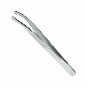 Pince à épiler professionnelle en acier inoxydable à pointe inclinée pour sourcils, outil de beauté durable pour la coupe des sourcils, vente en gros OEM - Product Image 3