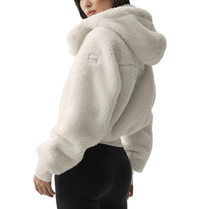 New arrival Women's Foxy Sherpa Jacket Removable Hood Teddy Fleece Zip Up Winter Coat Plush Sherpa premium Outerwear Custom OEM - Product Image 2