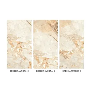 1200X1600MM BRECCIA AURORA MARBLE 120X160CM B EXTRA LARGE PORCELAIN TILES HIGH GLOSS FINISH THICKNESS 16-18MM SMOOTH BIG SLAB