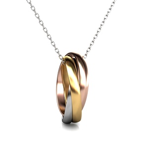 Ciondolo ad anello multicolore impreziosito da <span class=keywords><strong>gioielli</strong></span> in cristalli <span class=keywords><strong>Swarovski</strong></span> collana placcato oro 18K <span class=keywords><strong>donna</strong></span> per regalo o festa - Product Image 3