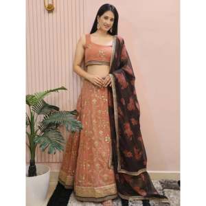Alluring Pink Georgette Sequins Event Wear Lehenga Choli for Women - Product Image 2