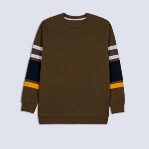 เสื้อสเวตเชิ้ตคอกลมผู้ชาย สีพื้น ทรงปกติ ผ้าฝ้ายถัก แขนยาว สไตล์ลำลอง ใส่ได้ในฤดูใบไม้ร่วง - Product Image 1