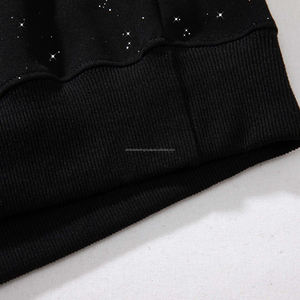 Sweatshirt à capuche personnalisé unisexe pour hommes prix de gros Rhinestone 2025 Hoodie for Gents Basics Cotton Blended Hoodies - Product Image 4