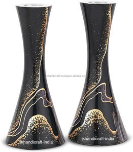 Nouveauté, collection Diva, ensemble de bougeoirs à thé imperméables et durables, faits à la main, 2 bougeoirs en aluminium, forme de sablier moderne - Product Image 3