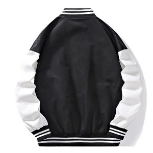 High Quality 100% Cotton Windproof Eco-Friendly <b>Men</b> College Sleeves Custom Baseball Bomber Letterman <b>Jacket</b> - Product Image 3