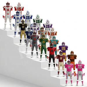 OEM ODM Custom Clothing American Football Uniform Set Breathable Sublimation Jersey Pants Adult Training Team Sportswear uniform - Product Image 1