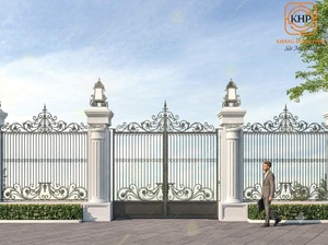Puerta Doble de Jardín de Acero Inoxidable Estilo Victoriano Europeo KHP, Fabricada en Vietnam, Resistente al Óxido, con Recubrimiento en Polvo, Fácil de Montar - Product Image 2