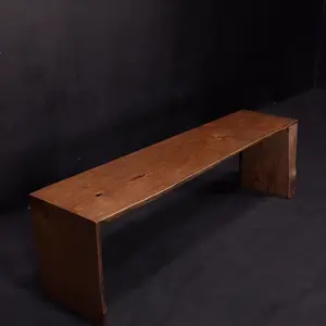 High quality solid wood modern design live edge slab bench