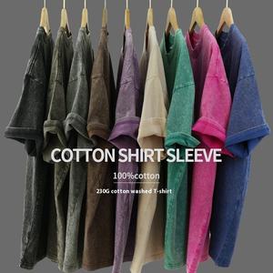 Camiseta de Manga Corta con Cuello Redondo 100% Algodón, Hombros Caídos, Estilo Oversize, Impresión de Logotipo Personalizado, Suave y Duradera, Estilo Vintage para Hombre - Product Image 4