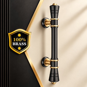 Manija de Puerta de Latón Negro Dorado de Estilo Europeo, Barra de Tracción para Entrada Principal, Herraje Duradero para Muebles - Product Image 3