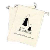 Petit cordon en coton personnalisé Toile de jute Couleur unie naturelle Détails du cordon de serrage Sacs cadeaux personnalisés en coton doux - Product Image 6