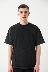 เสื้อยืดโอเวอร์ไซส์ทรงหลวมพิมพ์ลายกรดแบบดิสเทรส พร้อมปักชื่อและโลโก้ตามสั่ง แขนสั้น คอกลม ใส่ได้ทั้งชายและหญิง - Product Image 6
