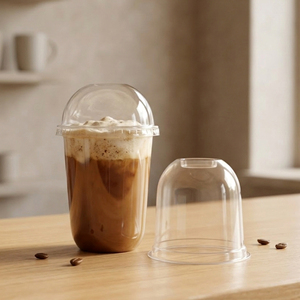 QUANG QUAN High Quality Transparent 16/22/24oz Recyclable PP <b>Plastic</b> <b>Cups</b> With Lids 95mm for Iced Coffee Tea Beverages Take Away - Product Image 2